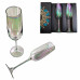 Бокалы для шампанского набор GLASSTAR Изумруд RNIZ8162 0,17л 3пр. стекло перламут