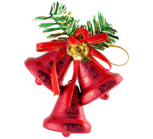 Украшение новогоднее SYLD-5119140(005779) "Колокольчики" пластик красн.