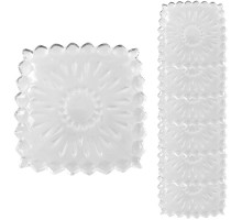 Набор тарелок 6 пр. Isfahan Glass "DIPLOMAT" 825, 18×18 см, стекло, квадр., прозр., декор.