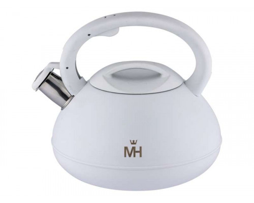 Чайник MERCURY MC-7966 3л нерж сталь инд. свисток белый