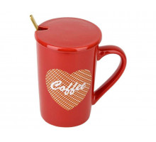 Кружка 2210058-2 "COFFEE ", 0,41 л, керам., красн.