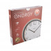 Часы настен. ЕС-156(102205) Energy d-30,5см кругл. бел. пластик