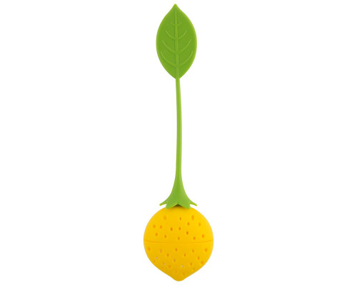 Ситечко для чая Mallony Лемон TI-Lemon 001798 15x3,5см силикон жёл.-зелёный