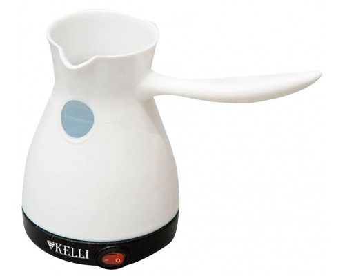 Турка электр. KL-1445 Kelli 0,6л 850Вт пластик бел.