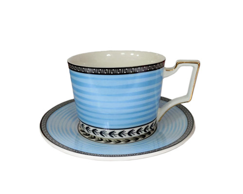 Чайный сервиз LENARDI 244-042 12пр. 0,29л фарфор белый/голубой