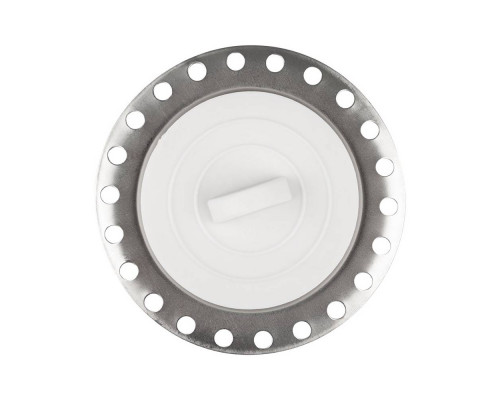 Набор для раковины Рыжий кот SS-04 103657 ситечко и пробка 6,2x3см 2пр. метал./пластик серебристый/б
