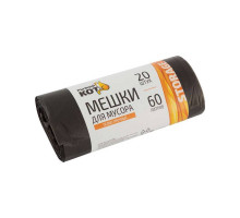 Мешки для мусора (310108) Рыжий кот 20шт/рул. (прочные) ПНД 60л полиэтилен черн.