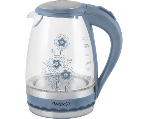 Чайник электрический Energy E-279 164084 1,5л стекло 2200Вт голубой