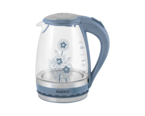 Чайник электрический Energy E-279 164084 1,5л стекло 2200Вт голубой