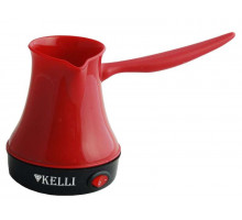 Турка электр. KL-1444 Kelli 0,25л 500Вт пластик красный