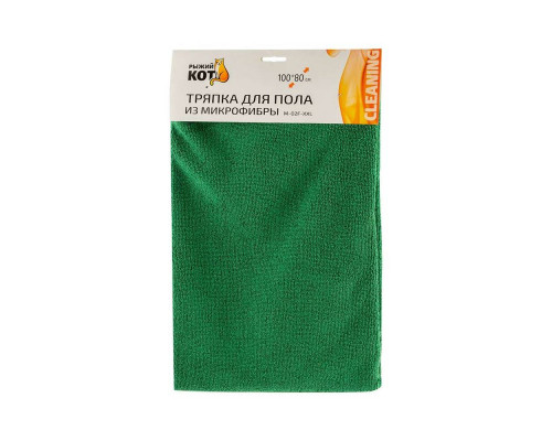 Тряпка для пола Рыжий кот M-02F-XXL 310265 100x80см микрофибра зелёный