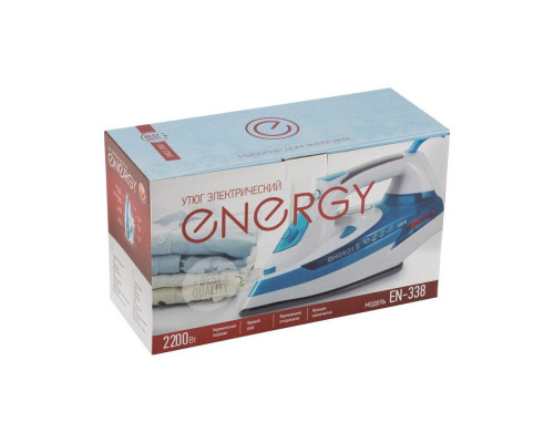 Утюг Energy EN-338 голубой 2200 Вт керам.покр. пар самоочистка