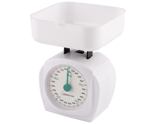 Весы кухонные механические HOMESTAR HS-3005М, 5 кг, цвет белый