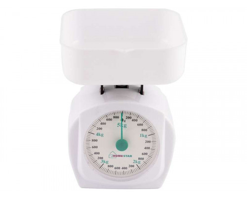 Весы кухонные механические HOMESTAR HS-3005М, 5 кг, цвет белый