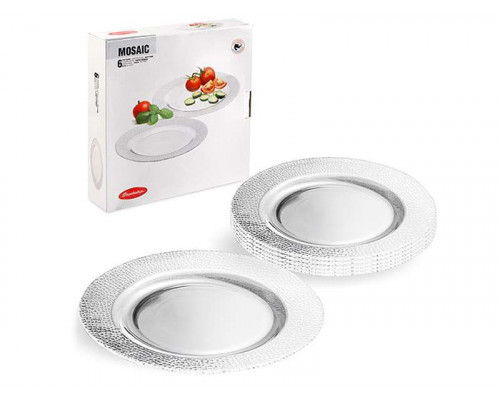 Тарелки PSB10295 Pasabahce "Mosaic" d-27см 6пр. стекло кругл.