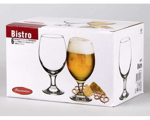Бокалы для пива набор Pasabahce Бистро PSB44417 6 0,33л 28х19х18см стекло подарочная