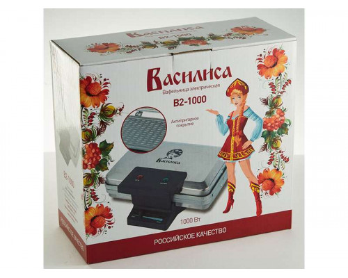 Вафельница эл. В2-1000 Василиса 1000Вт ант. покр. хром-м
