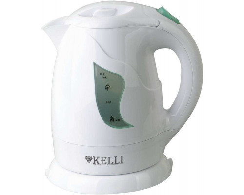 Чайник электрический Kelli KL-1426 белый пластик спираль 1 л 900 Вт