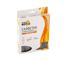 Салфетка универс. 2х-сторон. M-10(310278) Рыжий кот 23х30см. микрофибра