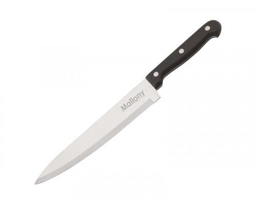 Нож поварской Mallony MAL-01B 985301 20см нерж сталь ручка бакелит чёрный
