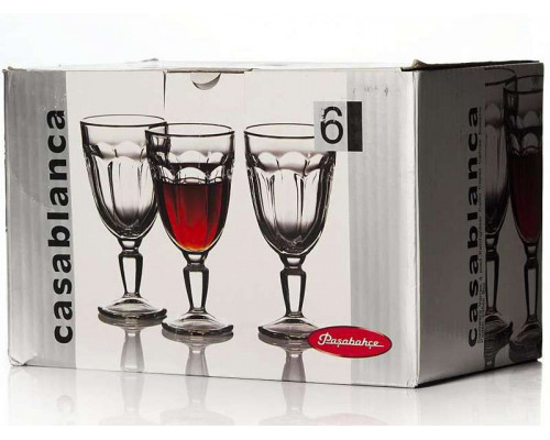 Бокалы для вина набор Pasabahce Casablanca PSB51258B 6 0,48л  стекло рельеф