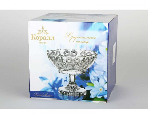 Ваза-конфетница GB1699XTY-2.Z46-2 КОРАЛЛ d-20см 16см стекло