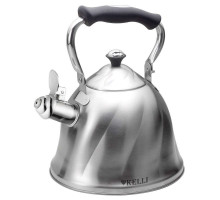 Чайник KELLI KL-4325 3л сталь хром свисток серебристый