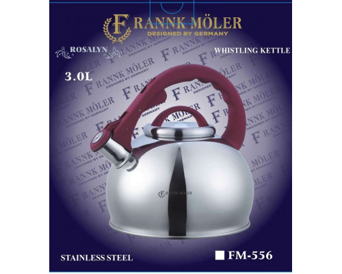 Чайник Frank Moller FM-556 3л нерж сталь инд. свисток серебристый