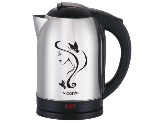Чайник электрический Viconte VC-3255 черный нерж.ст. диск 2,2 л 2200 Вт