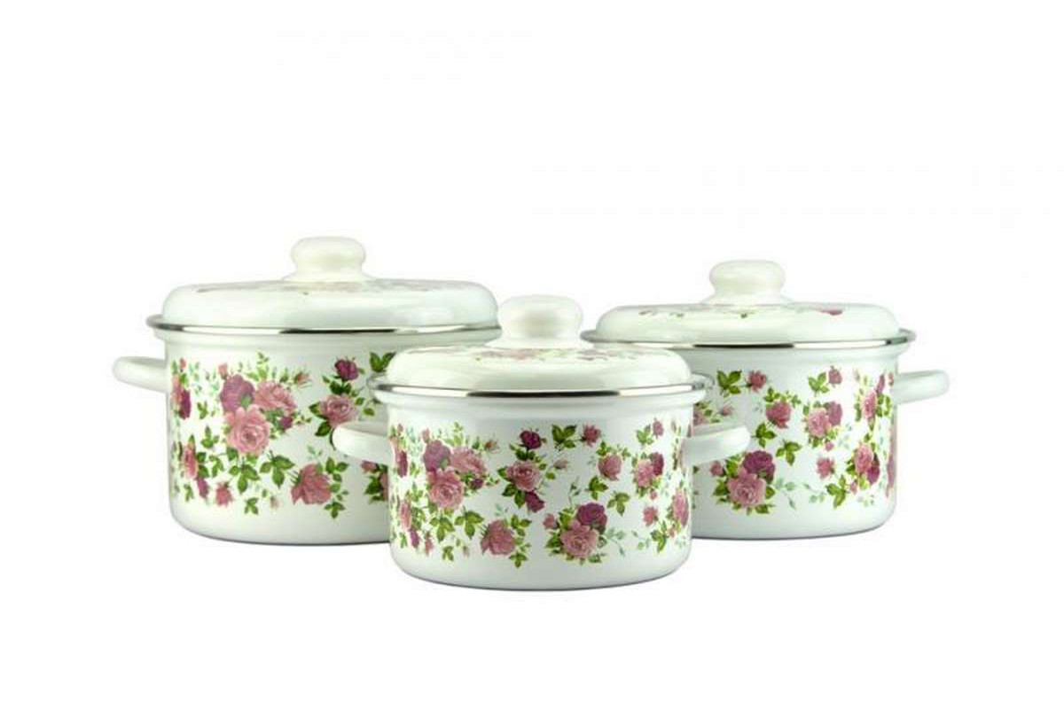 Набор эмалированный 1с112 рябина(2,9л,4,5л,7л). Российская эмалированная посуда. Валберис кастрюли эмалированные наборы. 7л, 1. Российская эмалированная посуда.