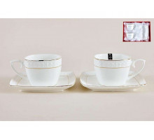 Чайный сервиз 4 пр. КОРАЛЛ "Снежная королева" CS507009-A, 0,24 л, керам., бел.