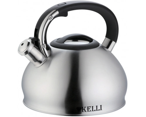 Чайник KELLI KL-4509 3л сталь свисток серебристый