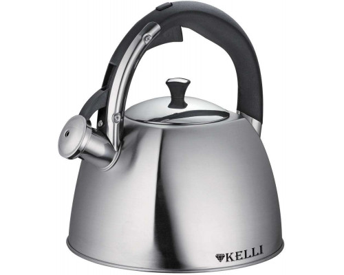 Чайник KELLI KL-4511 3л сталь свисток серебристый