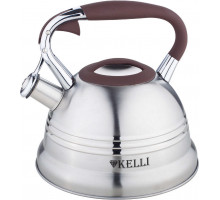 Чайник KELLI KL-4503 3л металл хром свисток серебристый