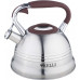 Чайник KELLI KL-4503 3л металл хром свисток серебристый