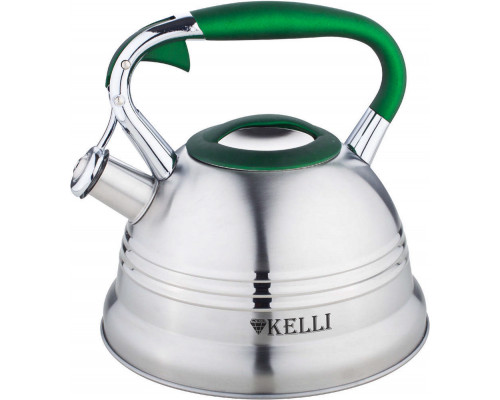 Чайник KELLI KL-4503 3л металл хром свисток серебристый