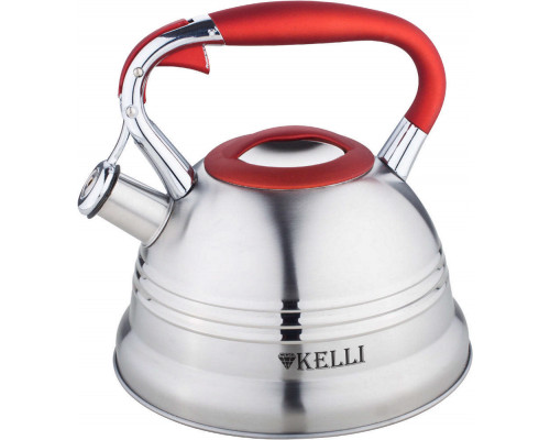 Чайник KELLI KL-4503 3л металл хром свисток серебристый