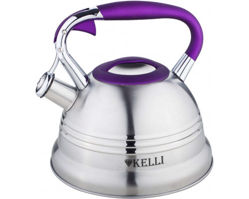 Чайник KELLI KL-4503 3л металл хром свисток серебристый