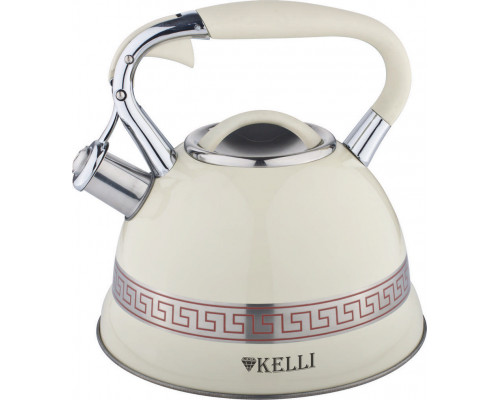 Чайник KELLI KL-4506 3л сталь свисток коричневый
