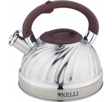 Чайник KELLI KL-4507 3л нерж сталь свисток чёрный