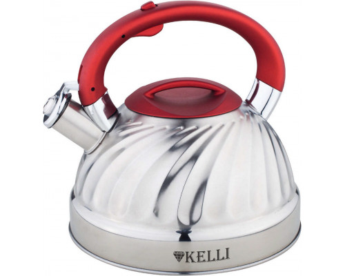 Чайник KELLI KL-4507 3л нерж сталь свисток чёрный