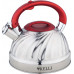Чайник KELLI KL-4507 3л нерж сталь свисток чёрный