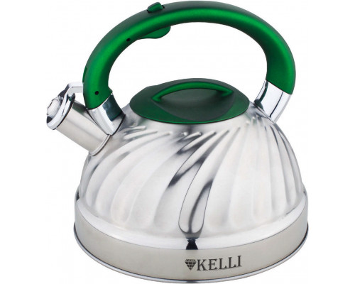 Чайник KELLI KL-4507 3л нерж сталь свисток чёрный
