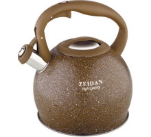 Чайник Zeidan Z-4135 3,5л сталь свисток коричневый с декор