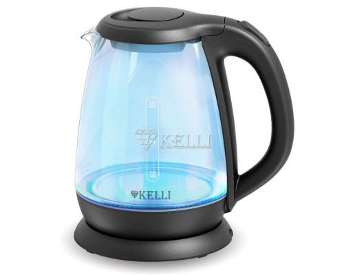 Чайник электрический Kelli KL-1336 черный стекло диск 1,8 л 2200 Вт