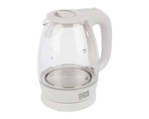 Чайник электрический Homestar HS-1012 003566 1,7л стекло 2200Вт белый