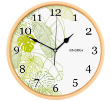 Часы настен. EC-108(009481) Energy d-32см кругл. цветн. (зелень) пластик