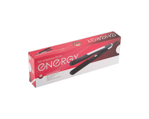 Щипцы-гофре Energy 001251 20Вт 8,5х2,5см пластик алюм. чёрный/серый