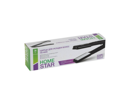 Щипцы-гофре Homestar HS-8005 002809 30Вт 7,5х3см пластик алюм. чёрный
