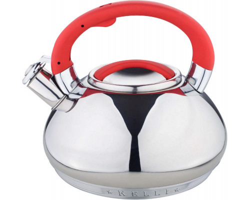 Чайник KELLI KL-4500 3л нерж сталь свисток серебристый